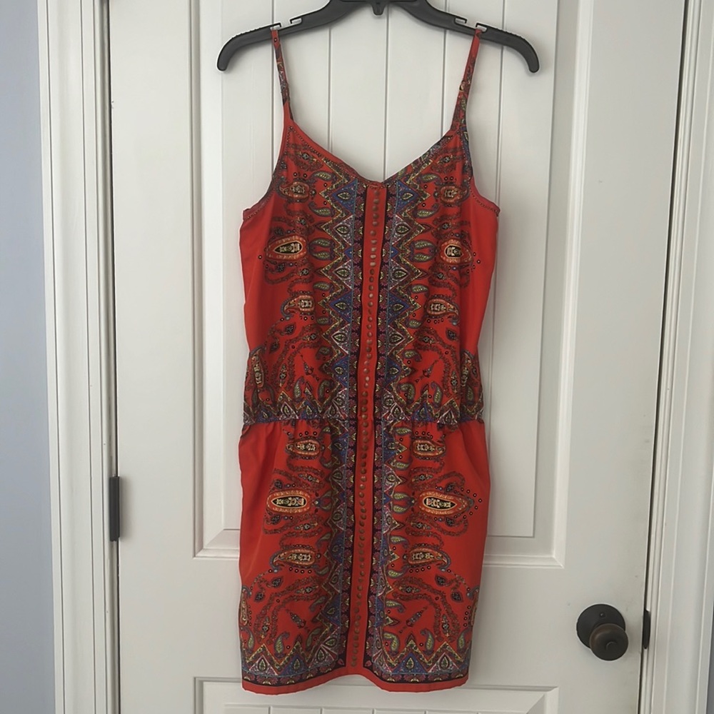 Angie size medium orange printed dress